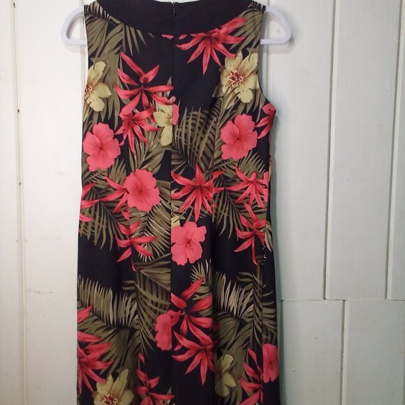Kim Rogers Dress Women S Sleeveless Classic Career Floral Black Red Green - Picture 10 of 14